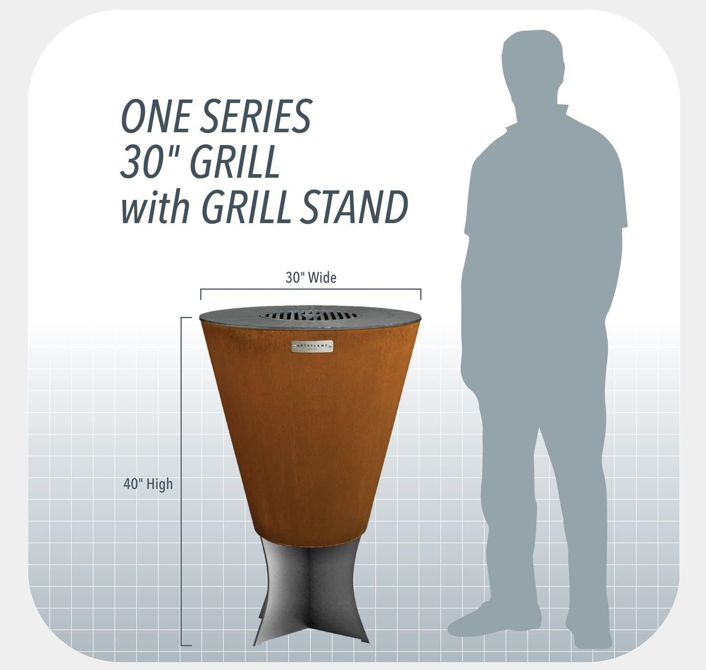 Arteflame One30 Grill Stand - From Table to Bar Height - Phoenix Fire Art Store