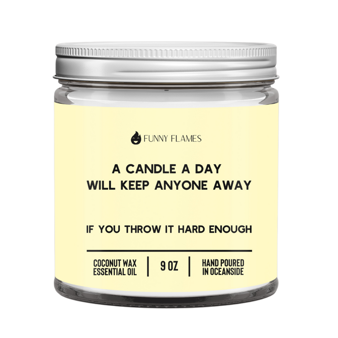 Funny Self Defense Candle - Humorous 9oz Gift Candle - Phoenix Fire Art Store