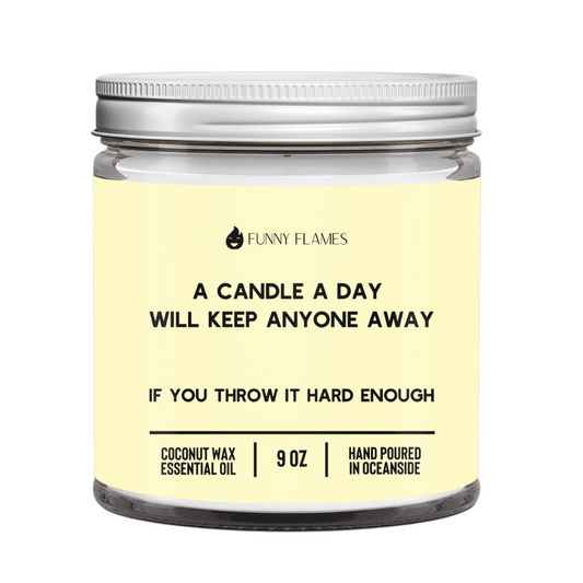 Funny Self Defense Candle - Humorous 9oz Gift Candle - Phoenix Fire Art Store