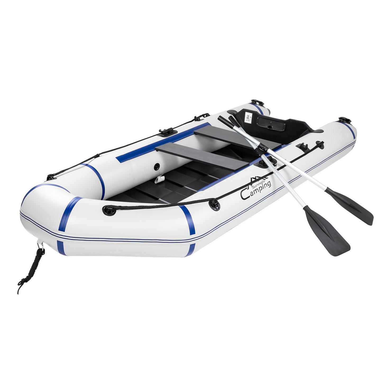 Camping Survivals 10ft PVC 330kg Water Assault Boat Off-White