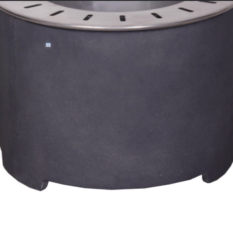 20.5 X 15 Dark Gray Concrete Texture Smokeless Fire Pit - Phoenix Fire Art Store