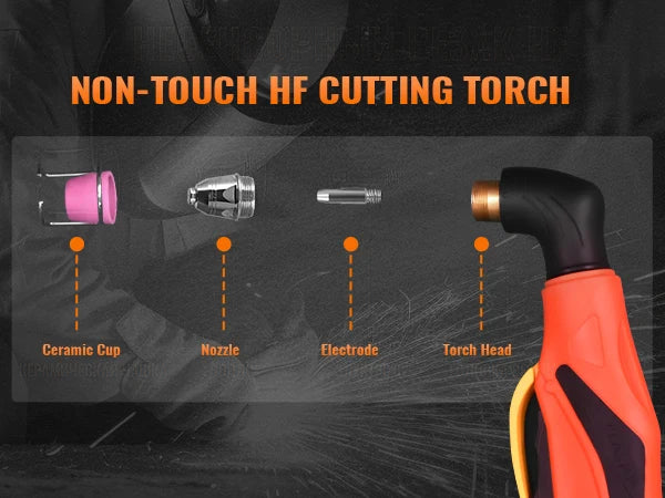 HITBOX 50A Plasma Cutter with Built-In Air Compressor - HBC8000II Portable Plasma Cutting Machine