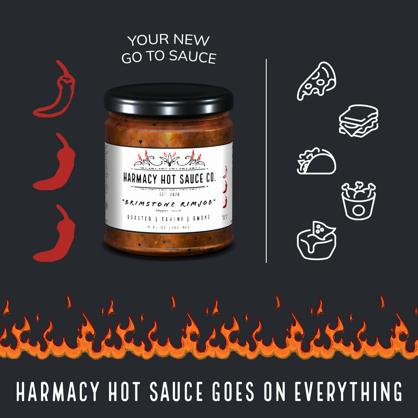 Brimstone - Tahini & Roasted Red Pepper Sauce (9oz)