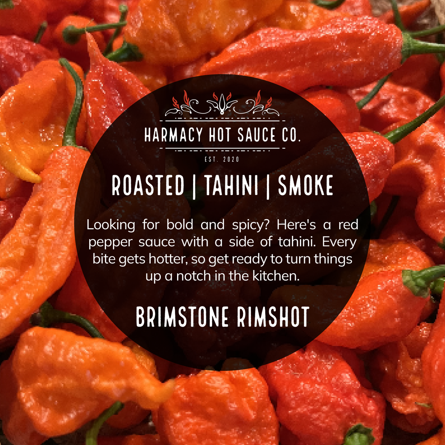 Brimstone Inferno - Extra Hot Tahini & Roasted Red Pepper Sauce (9oz)