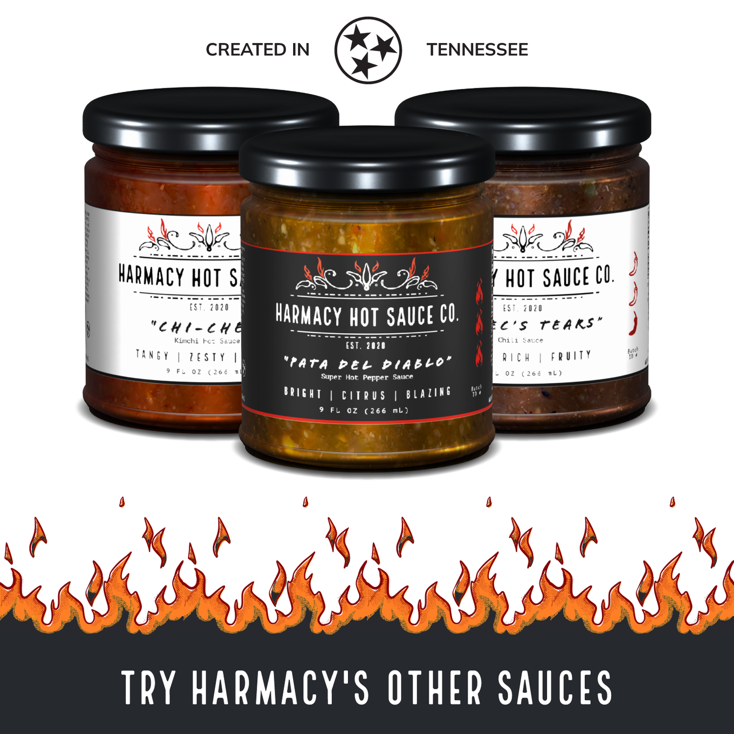 Brimstone Inferno - Extra Hot Tahini & Roasted Red Pepper Sauce (9oz)