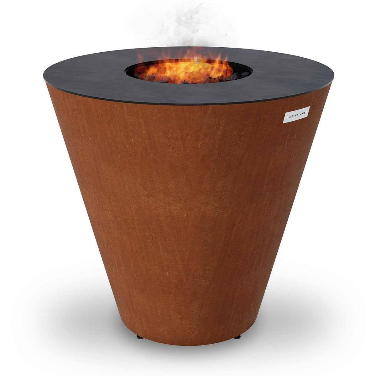 Arteflame One Series 40″ — XXL Flat-Top Charcoal Grill & Fire Bowl (Single-Piece CORTEN Body) - Phoenix Fire Art Store
