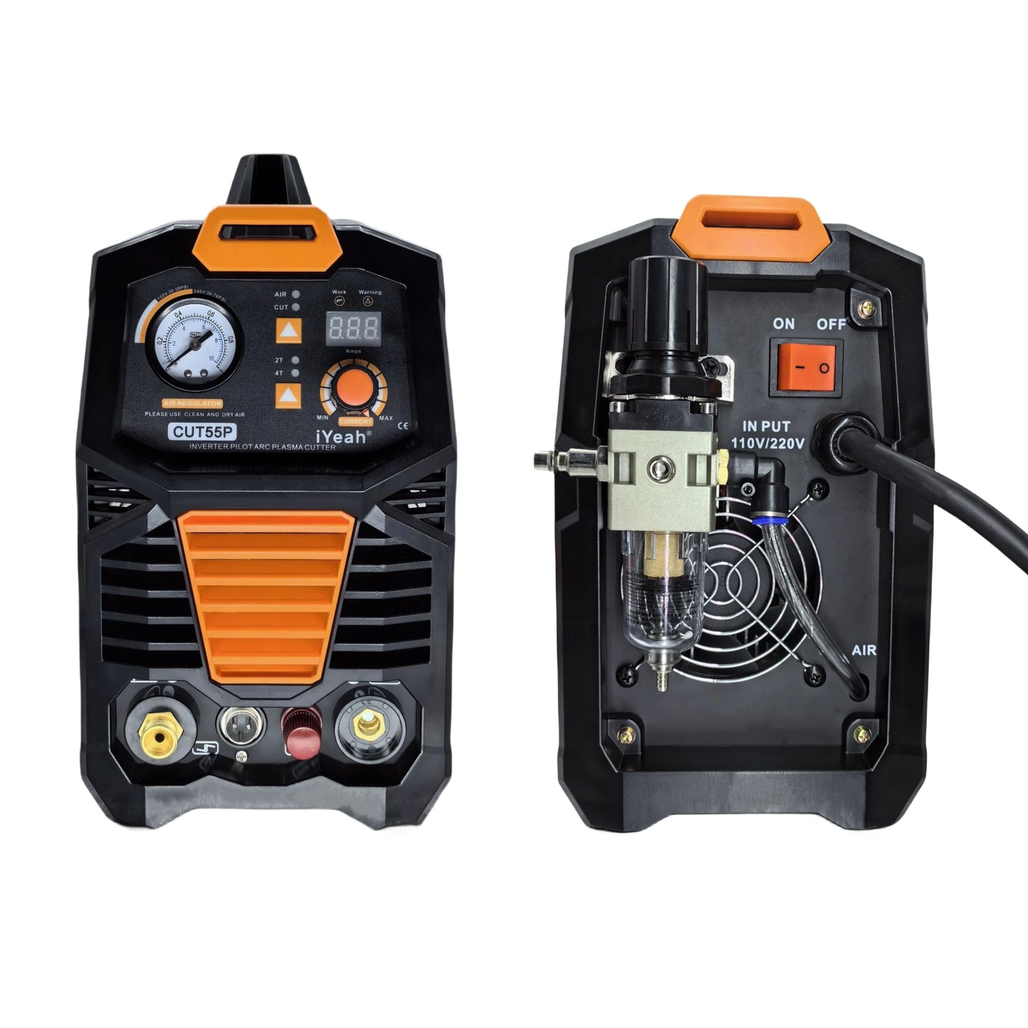 iYeah Plasma Cutter CUT55P HF Pilot Arc 110V/220V 55A With AG60P Torch MAX Cutting 20mm