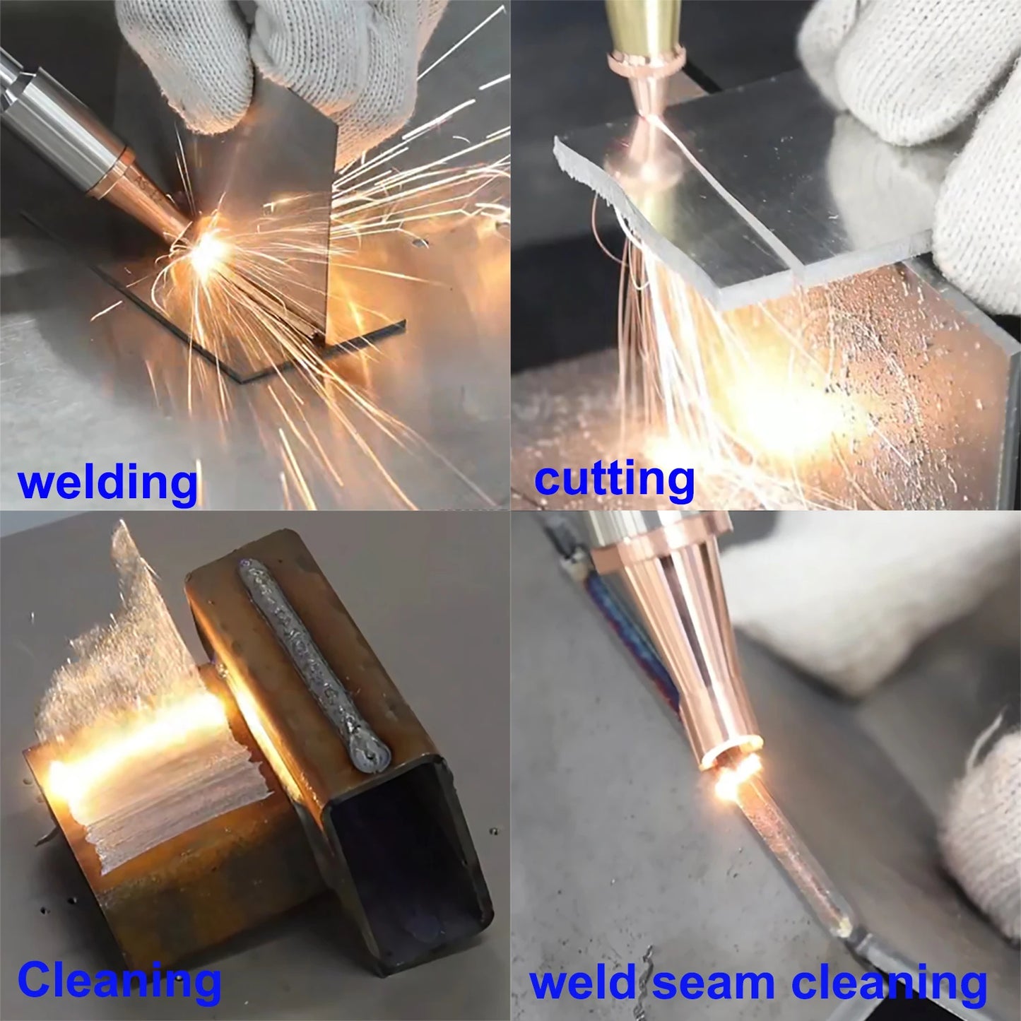 Raycus 2000W 4-in-1 Fiber Laser Welding Machine - Portable Handheld Laser Welder, Cleaner & Cutter for Metal