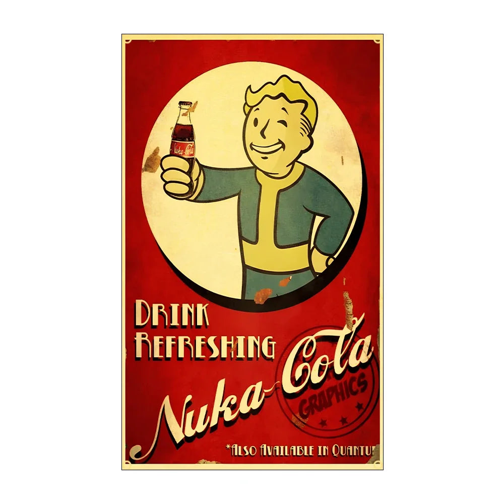 Fallout Flag Banner 3x5ft - Vault-Tec Poster Design for Gaming Room Decor