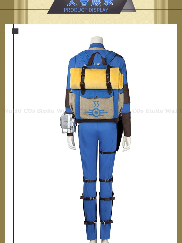 Fallout Lucy Vault 33 Cosplay Backpack with Blanket - Survivor Costume Accessory