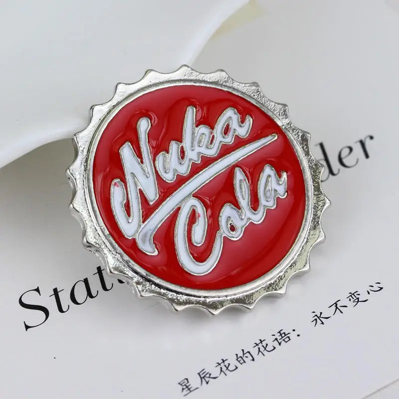 Fallout Nuka Cola Bottle Opener Pin - Authentic Vault-Tec Enamel Badge