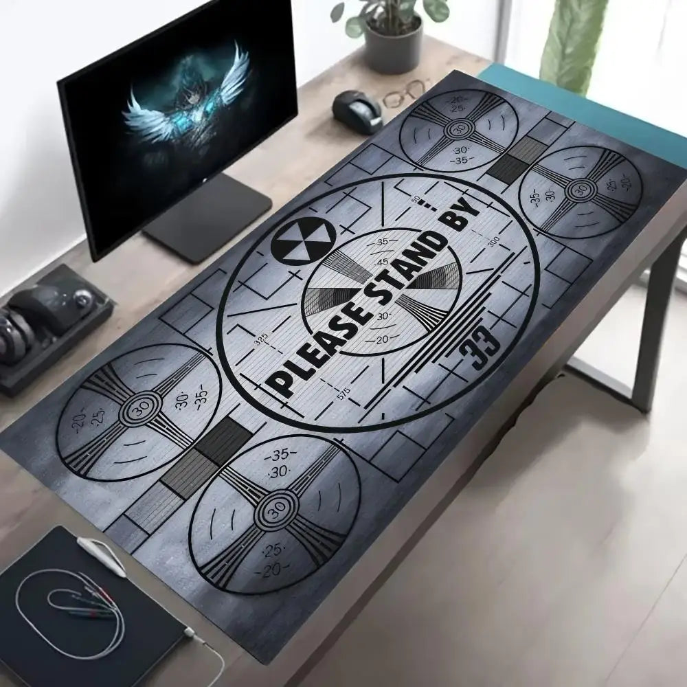Fallout "Please Wait" Gaming Mouse Pad - Large Extended Non-Slip Desk Mat for PC Gaming