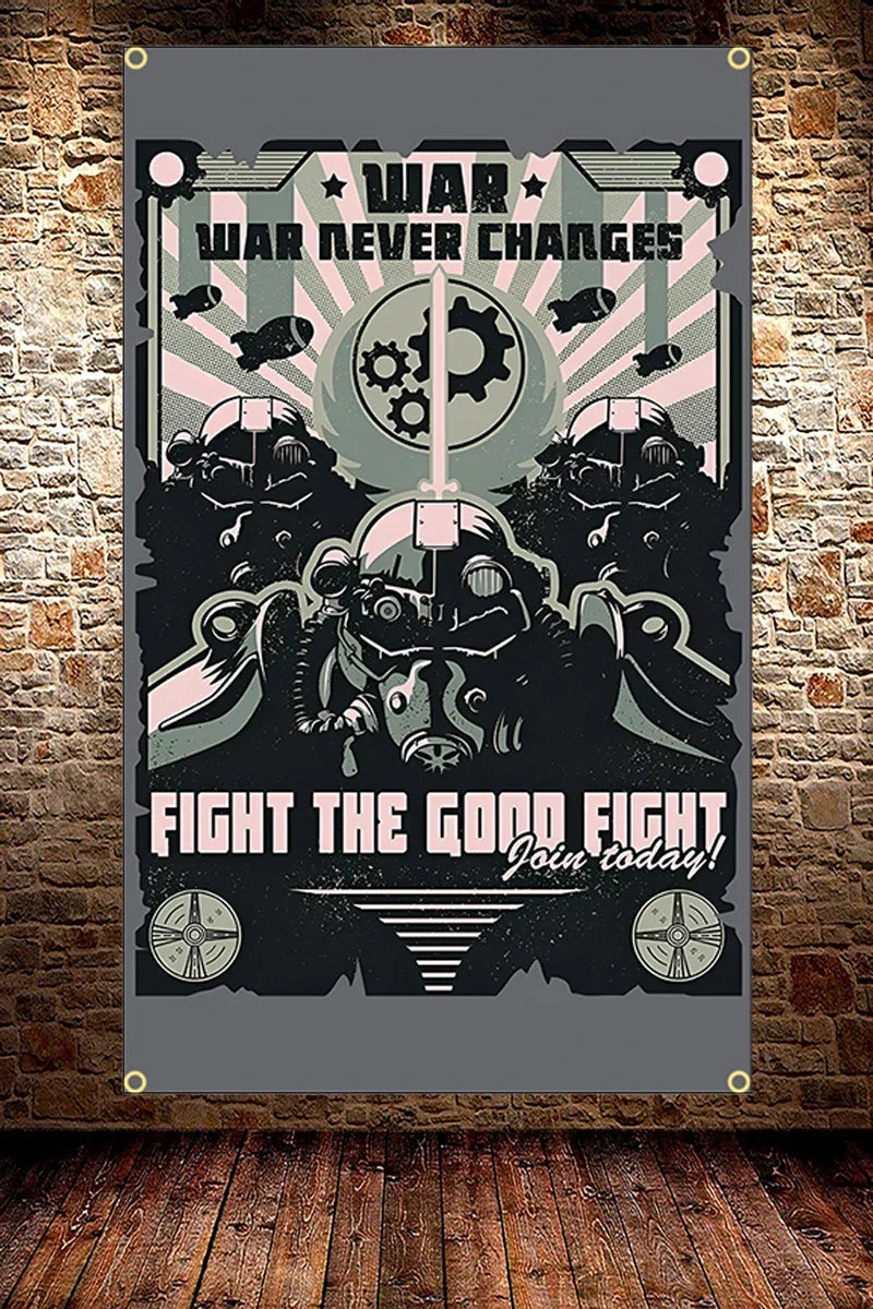 Fallout Flag Banner 3x5ft - Vault-Tec Poster Design for Gaming Room Decor