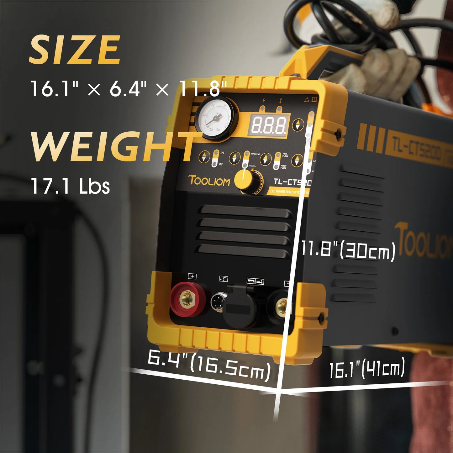TOOLIOM 3 in 1 Cut/TIG/MMA Welder 50A Air Plasma Cutter 200A TIG and 200A Stick Welder Portable Welding Machine Dual Voltage