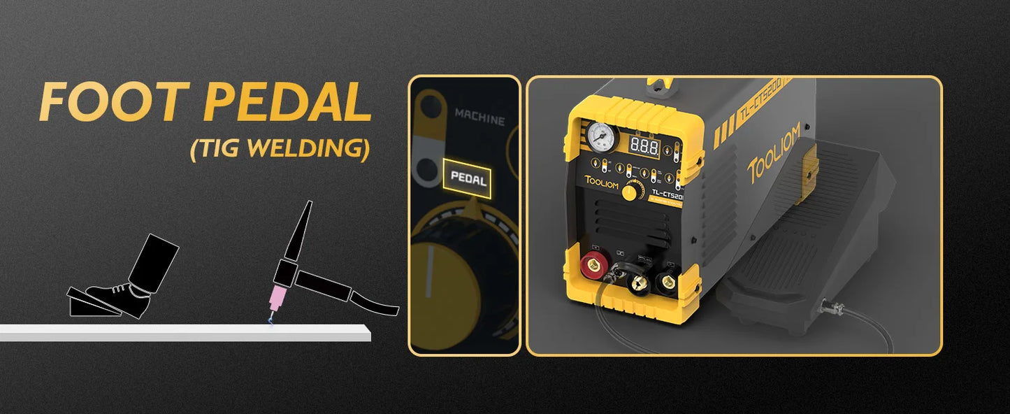 TOOLIOM 3 in 1 Cut/TIG/MMA Welder 50A Air Plasma Cutter 200A TIG and 200A Stick Welder Portable Welding Machine Dual Voltage