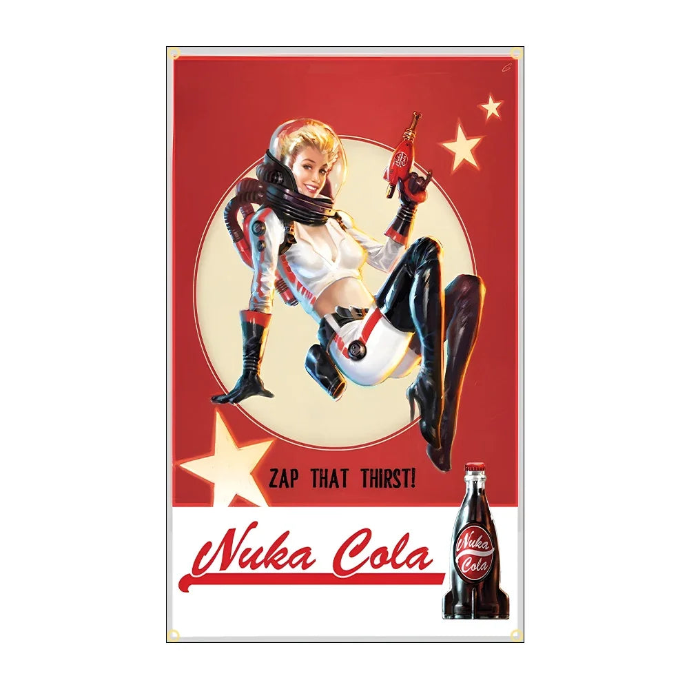 Fallout Flag Banner 3x5ft - Vault-Tec Poster Design for Gaming Room Decor