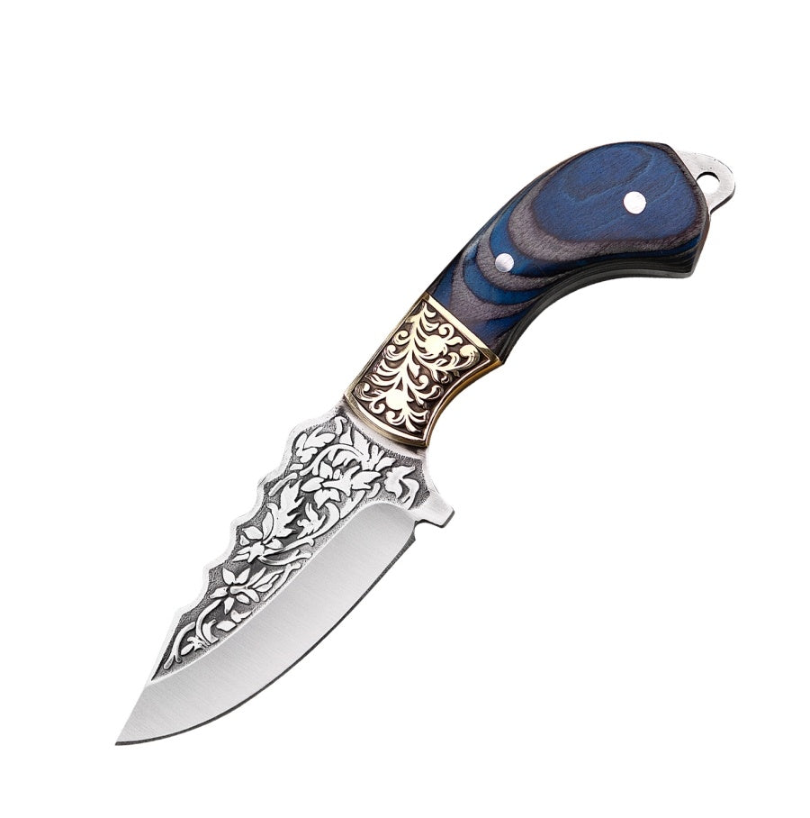 Blue Carved Fruit Knife - Phoenix Fire Art Store