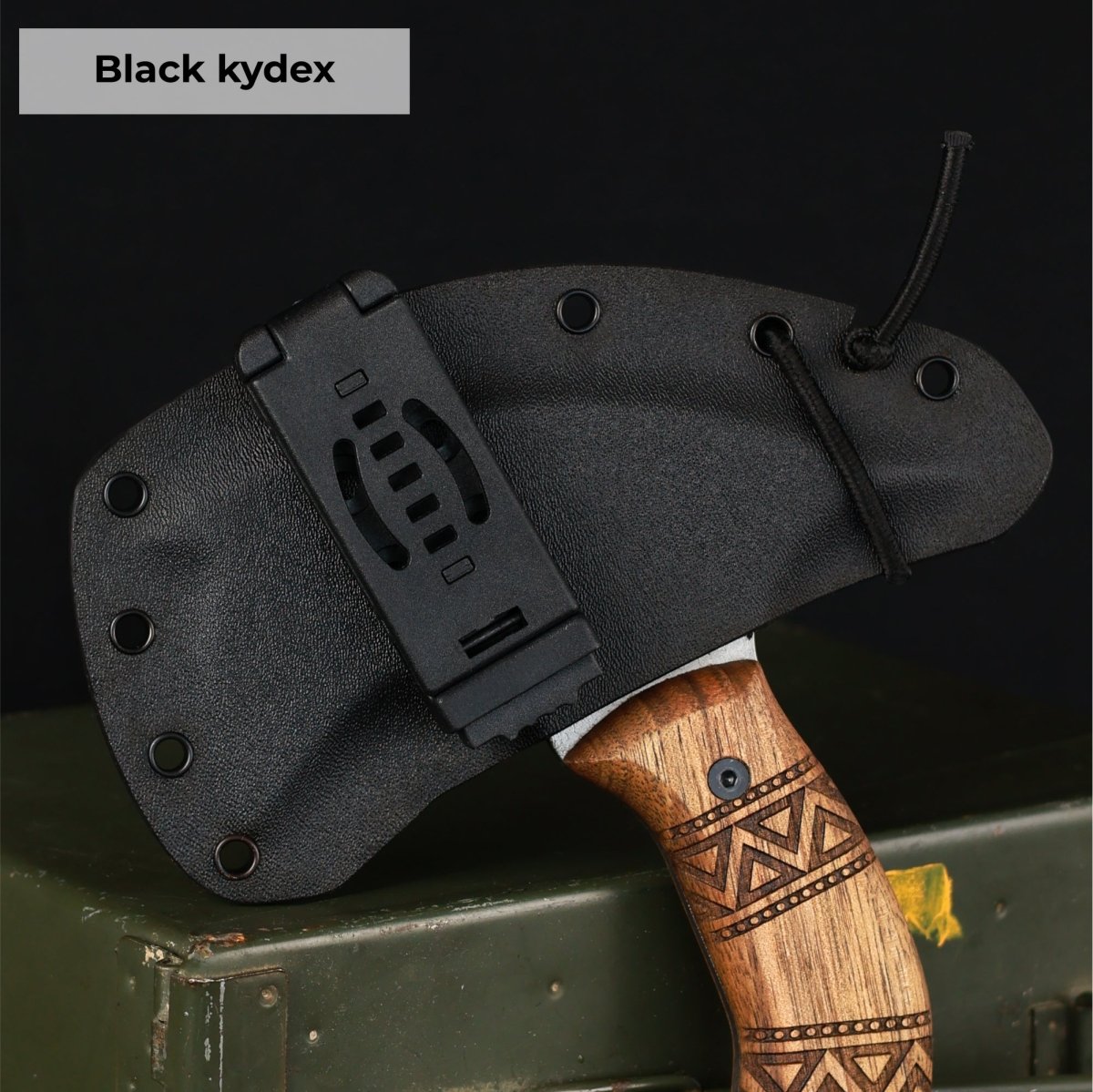 Compact tomahawk "NIKIDO" with engraved handle