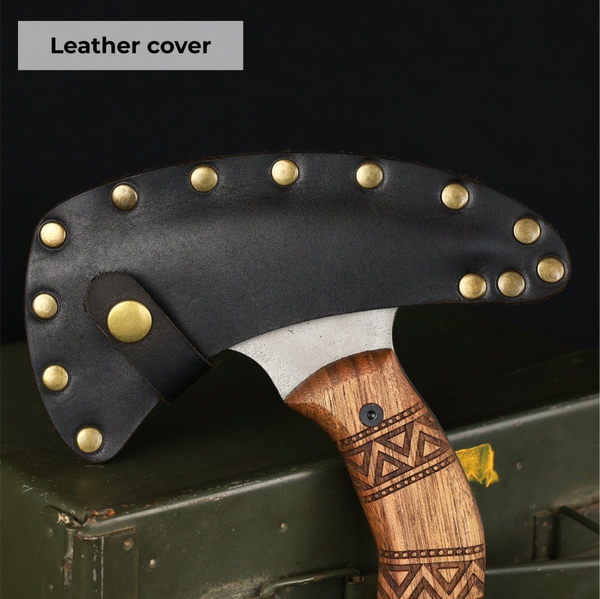 Compact tomahawk "NIKIDO" with engraved handle