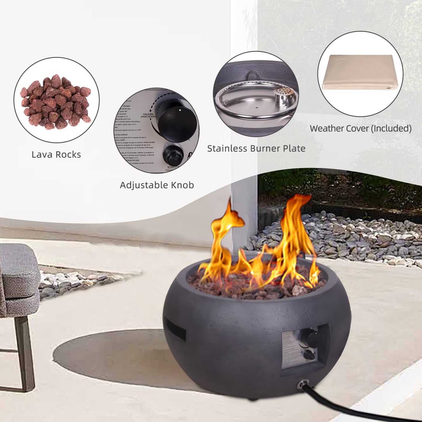 Propane Outdoor Fire Pit - Phoenix Fire Art Store