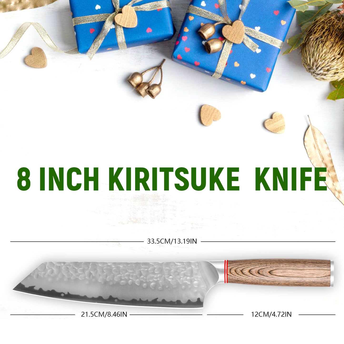 Japanese Professional Chef, Kiritsuke, Santoku, Boning & Vegetable Slicing Knife with Rosewood Handle and Gift Box - Phoenix Fire Art Store