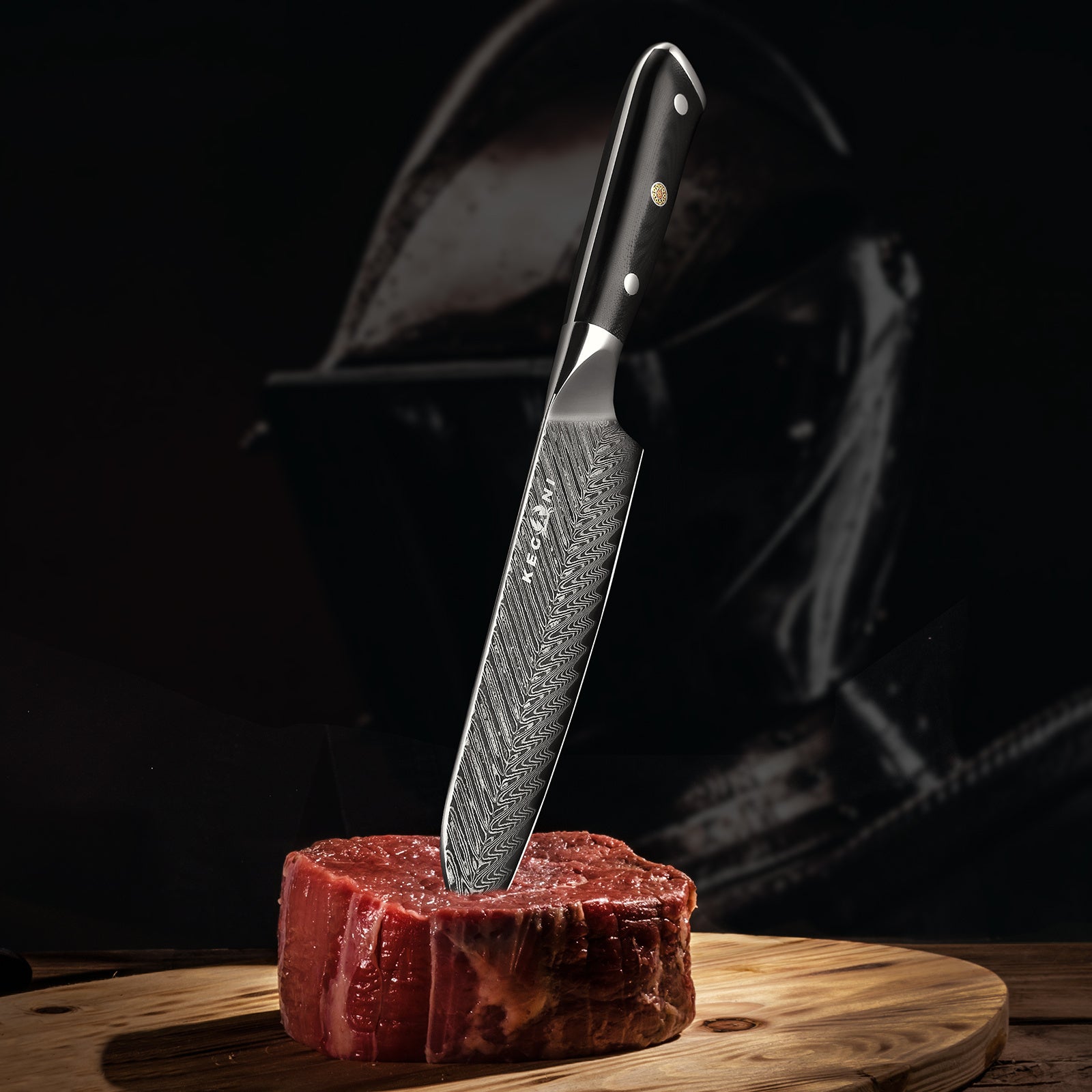 Kegani Santoku Knife 7 Inch Japanese Santoku Knife, 73 Layer AUS-10 Damascus, Full Tang G10 Handle with Case & Sheath - Phoenix Fire Art Store
