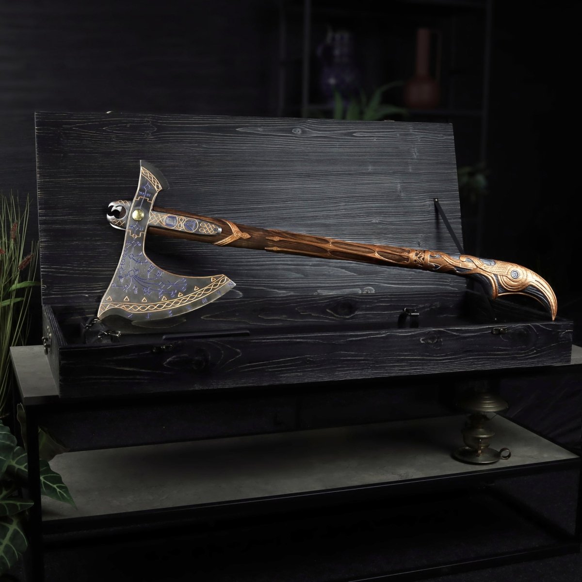 Hand-forged Gold Leviathan axe