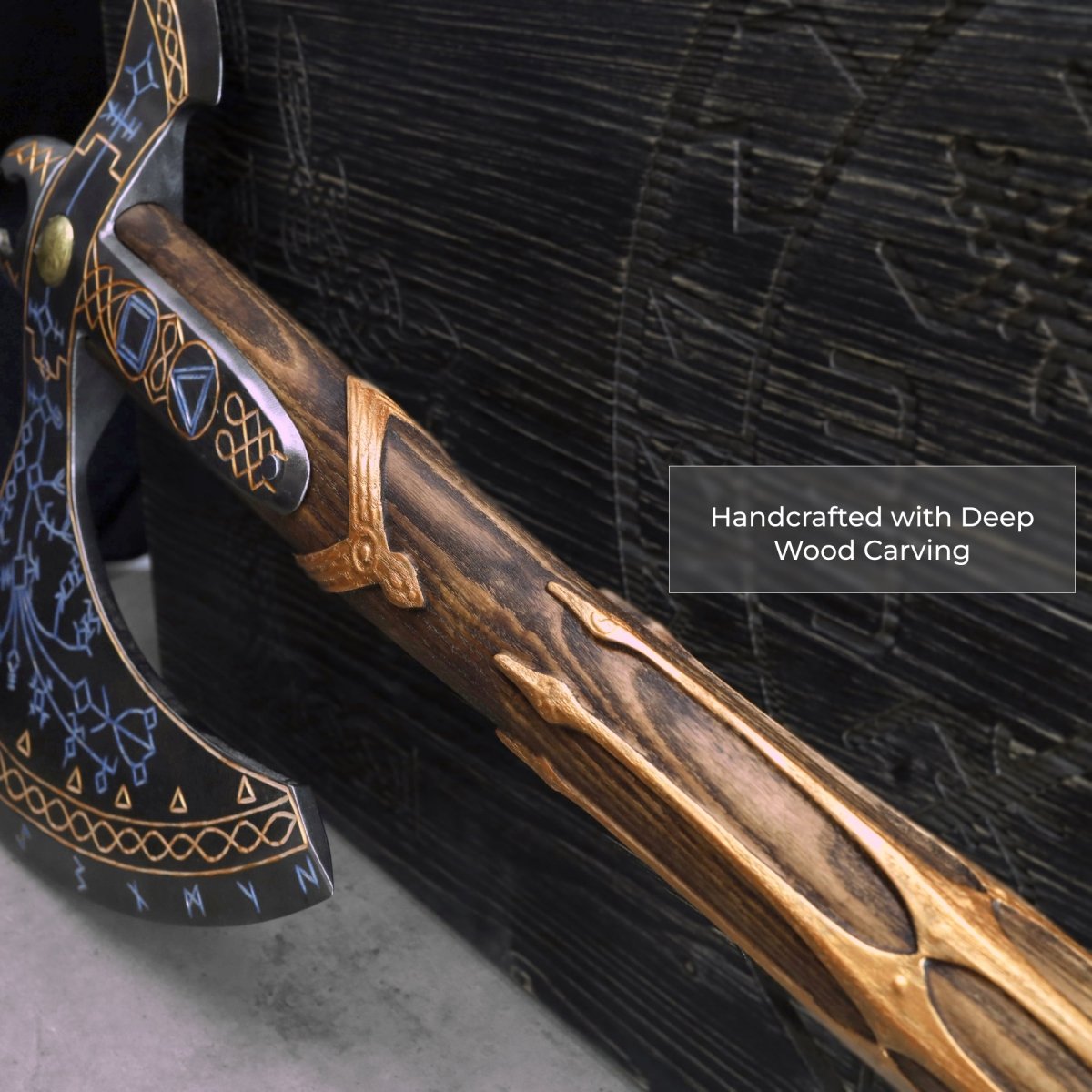 Hand-forged Gold Leviathan axe