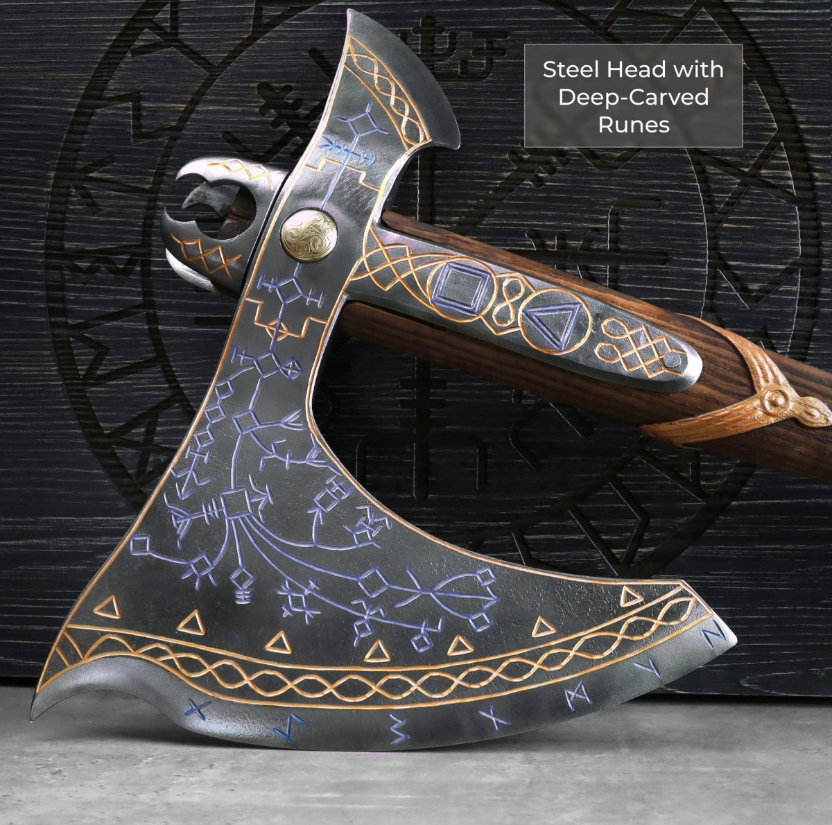 Hand-forged Gold Leviathan axe