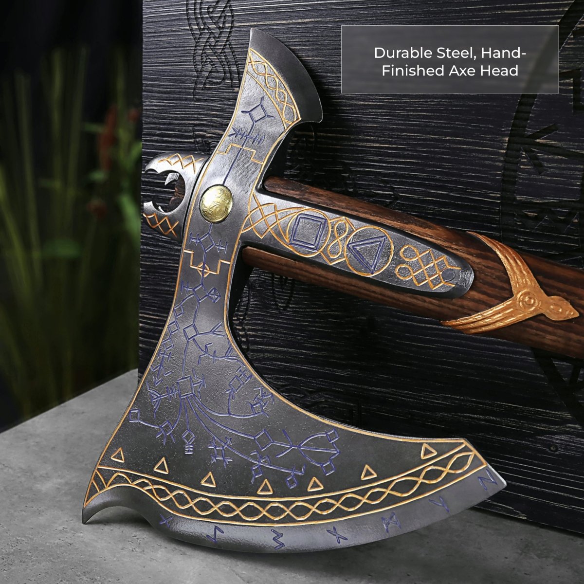 Hand-forged Gold Leviathan axe