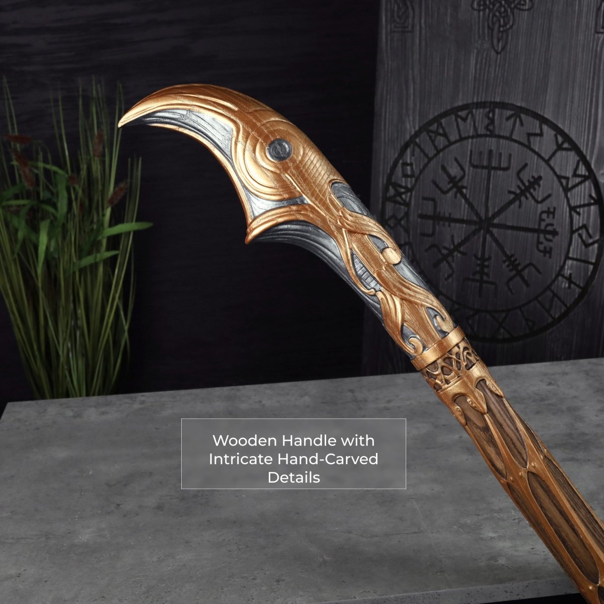 Hand-forged Gold Leviathan axe