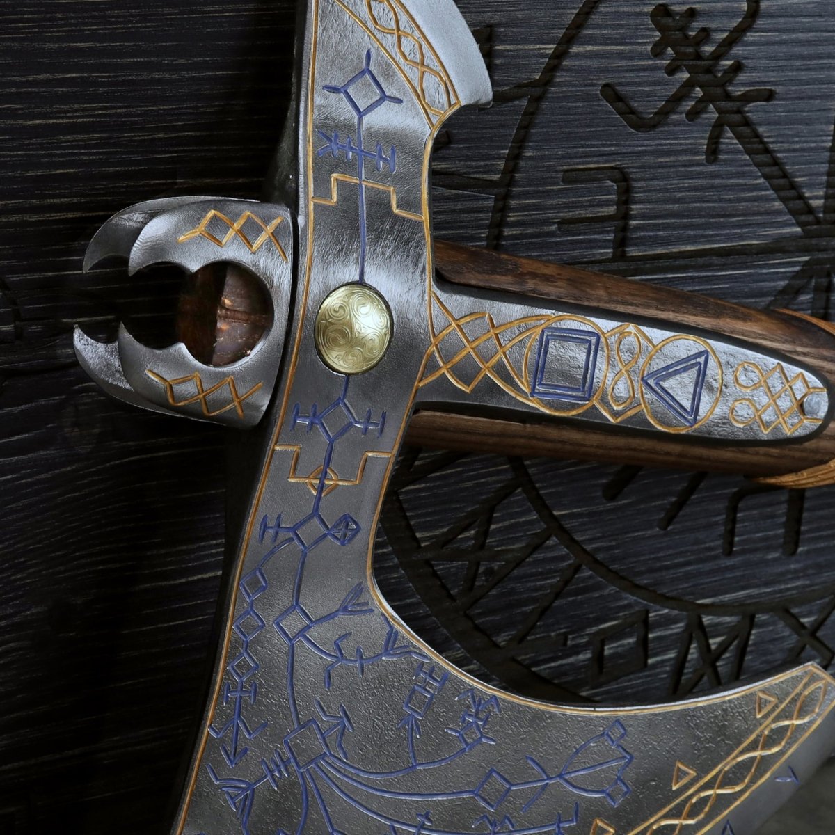 Hand-forged Gold Leviathan axe