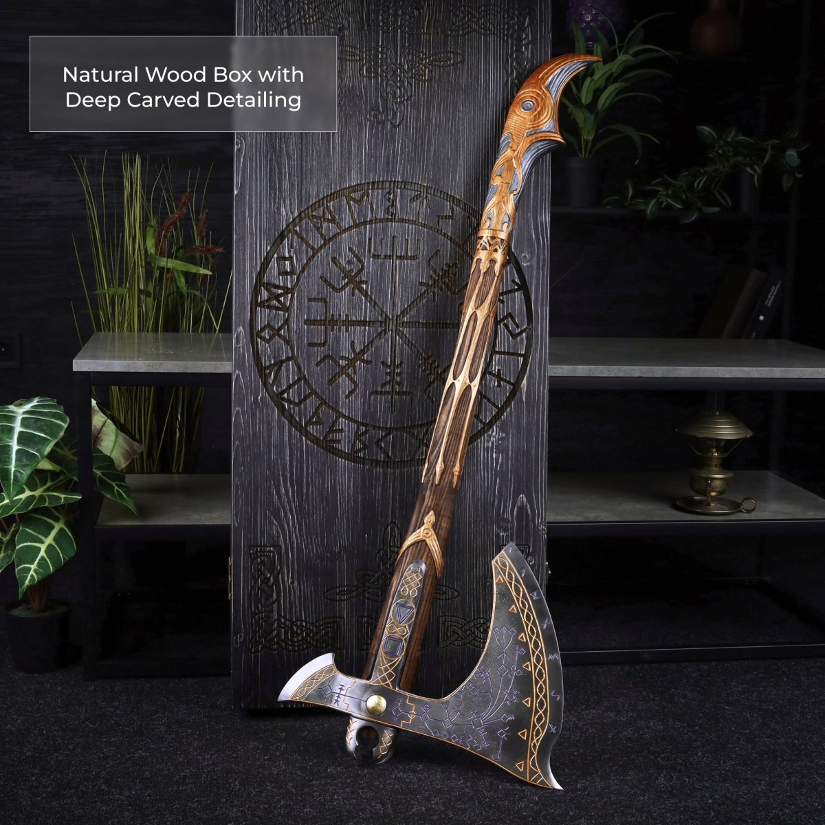 Hand-forged Gold Leviathan axe