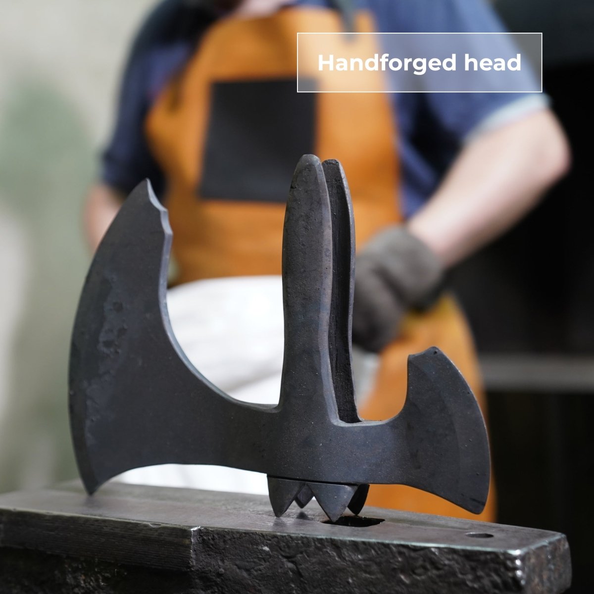 Hand-forged Leviathan axe with leather wrap