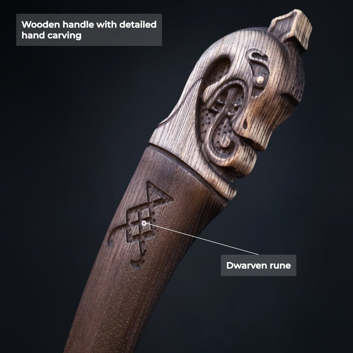 Hand-forged Leviathan axe with leather wrap