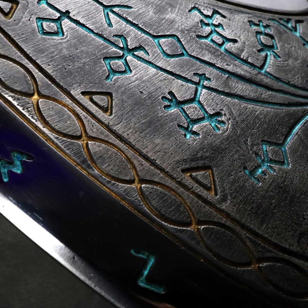 Handcrafted Leviathan axe with leather cover and glow in the dark runes