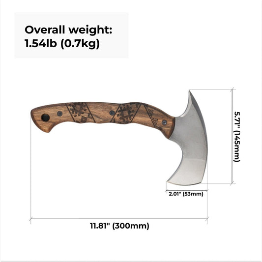 Handmade tomahawk "Simargl" with Slavic engraving