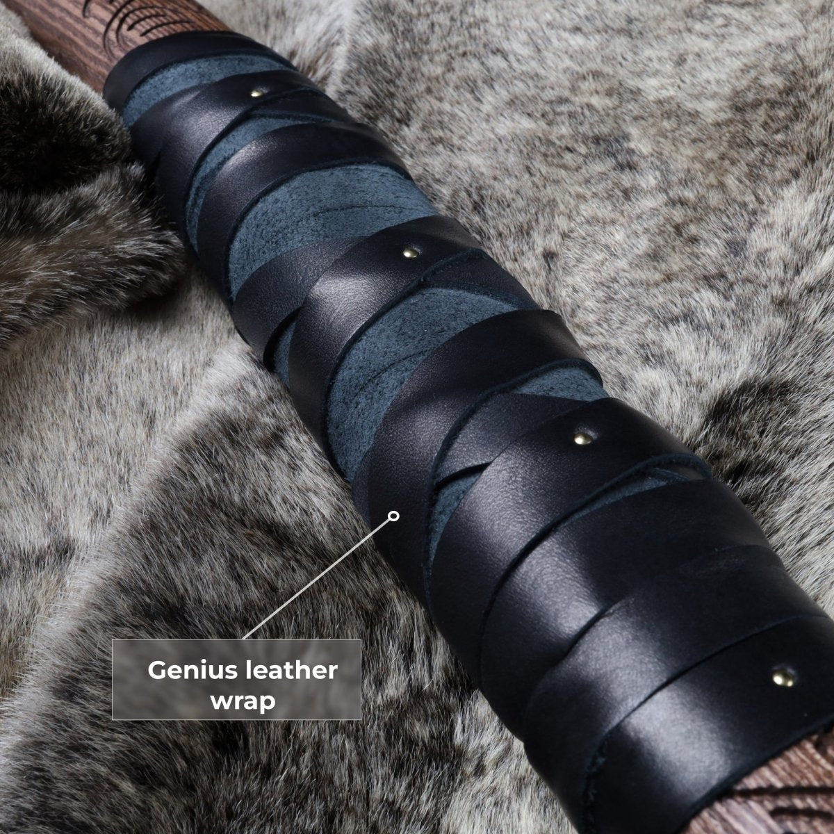 Leviathan Kratos axe with carved handle 35.8"