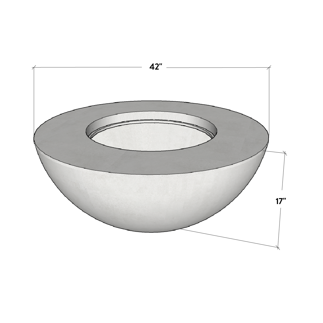 Conique | Concrete Fire Bowl - Phoenix Fire Art Store