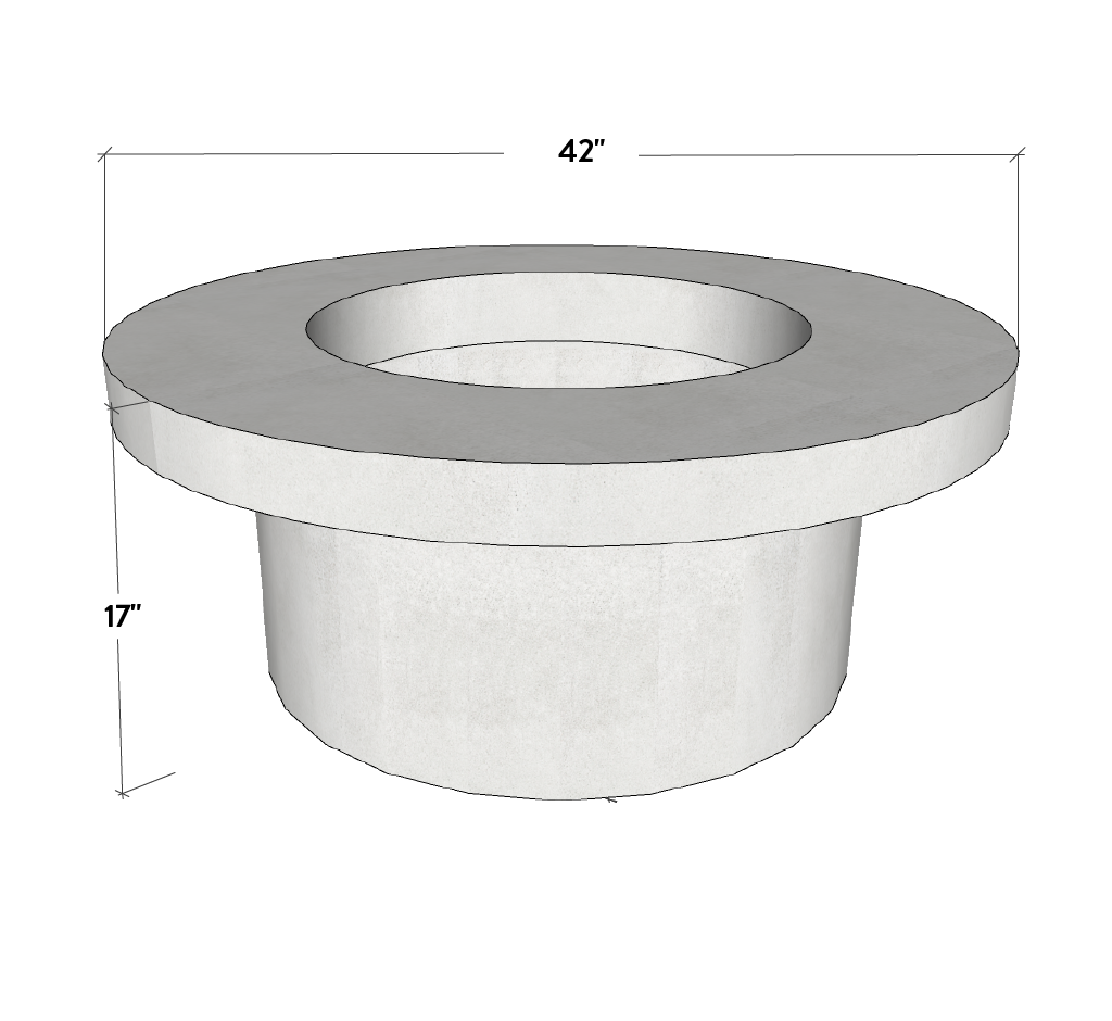Mirasol - Circular Concrete Fire Pit Table - Phoenix Fire Art Store
