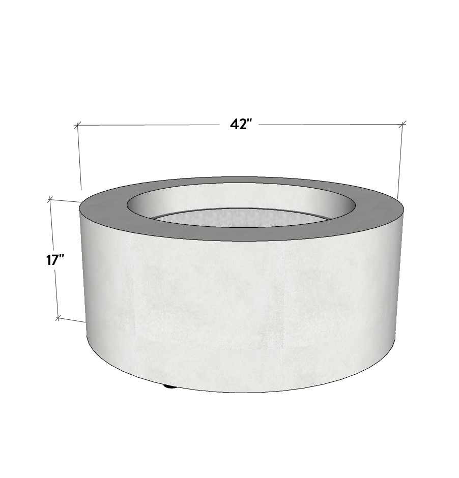 Kylindros - Cylinder Concrete Fire Pit Table - Phoenix Fire Art Store