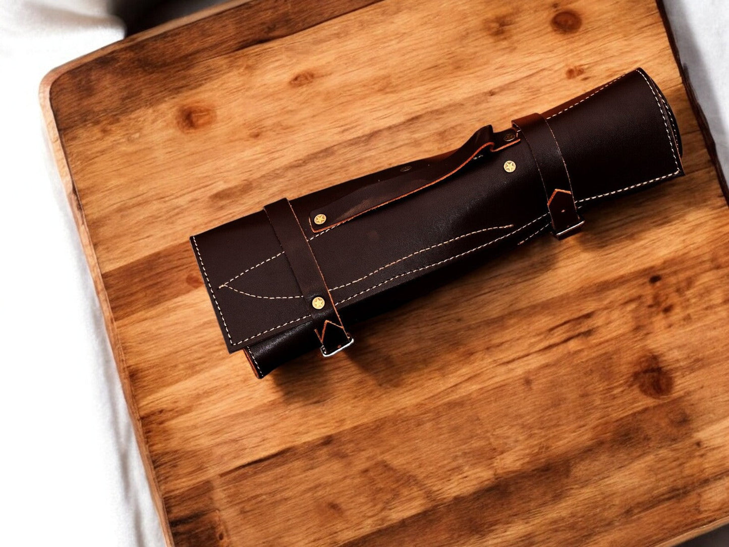 Handmade Damascus Kitchen Knives Set | Exotic Wood & Horn