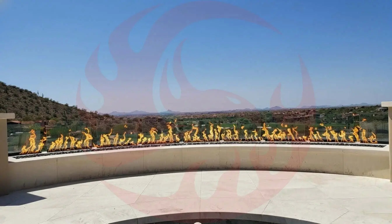 DIY vs Professional Fire Pit Installation | Custom Crescent 17ft Fire Lane Fire Pit in Horseshoe by Eric Tolbert