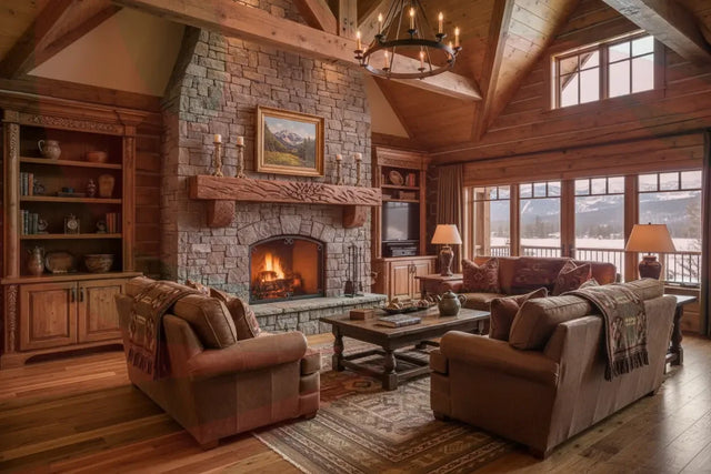 Wood-Burning-Fireplaces-Traditional-Fires-Real-Logs Phoenix Fire Art Store