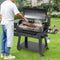 Open Flame Grills: Wood, Charcoal & Pellet Smokers - man cooking on a wood pellet grill smoker