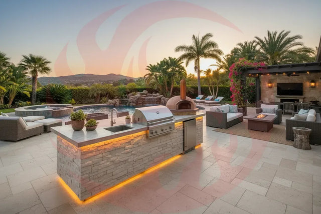 Outdoor-Kitchen-Islands-for-Backyard-Cooking Phoenix Fire Art Store