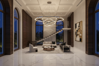 Chandeliers That'll Make Your Ceiling Jealous - Modern chandelier illuminating living space