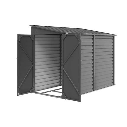 [05X09FT] Alora Heavy-Duty Outdoor Galvanized Steel Storage Shed With Lockable Doors (SAK80637) SAKSBY WHOLESALE