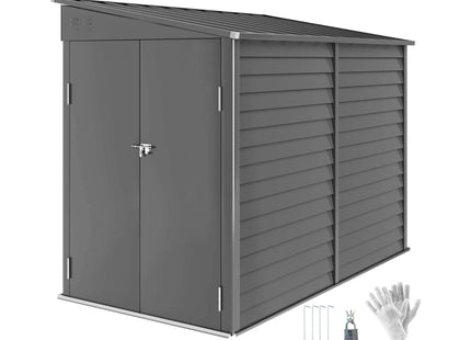 [05X09FT] Alora Heavy-Duty Outdoor Galvanized Steel Storage Shed With Lockable Doors (SAK80637) SAKSBY WHOLESALE