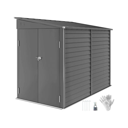 [05X09FT] Alora Heavy-Duty Outdoor Galvanized Steel Storage Shed With Lockable Doors (SAK80637) SAKSBY WHOLESALE